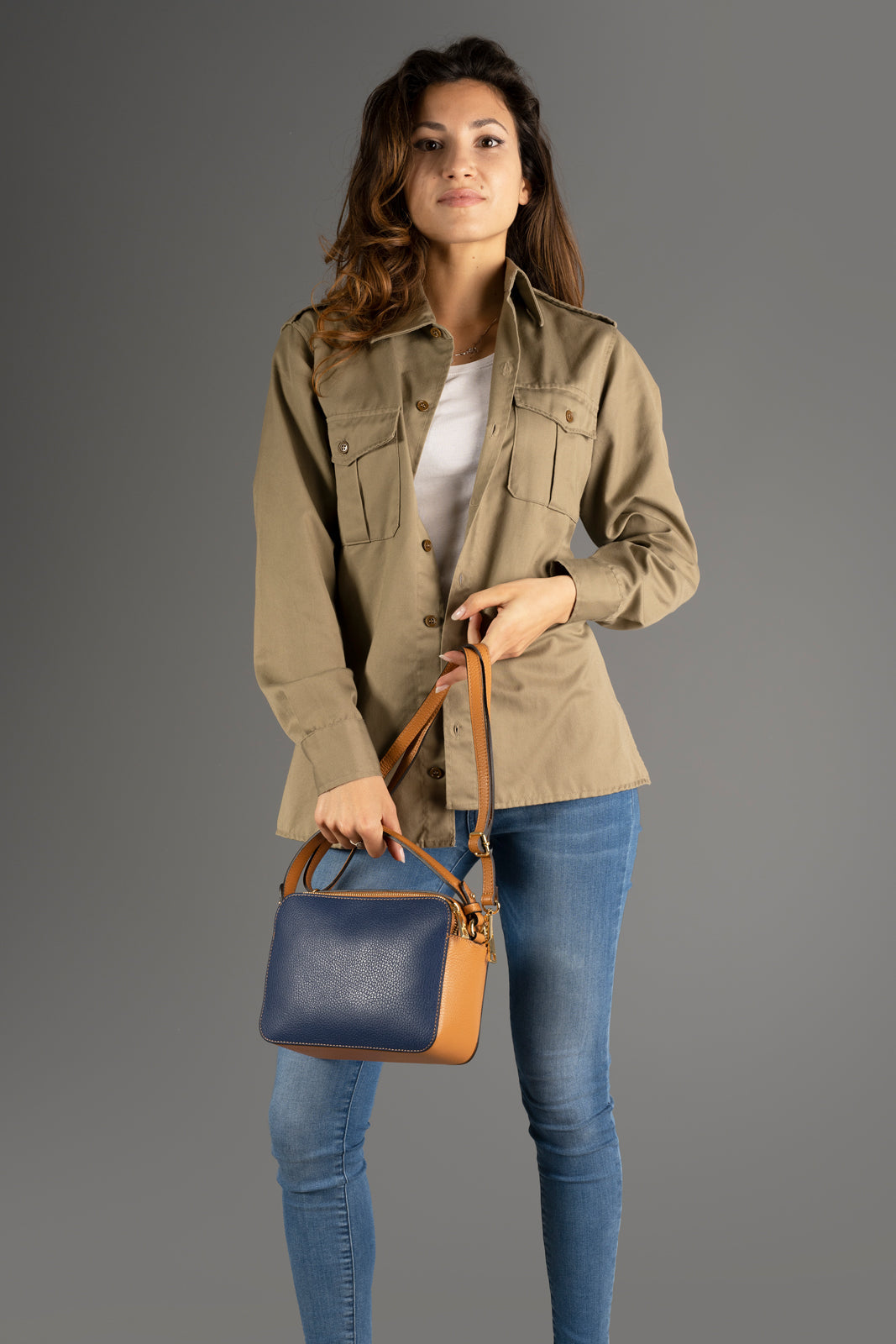 Anna Blue Jeans+Cognac